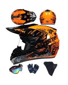 Conjunto de capacete integral de motocicleta infantil para ATV e condução off-road